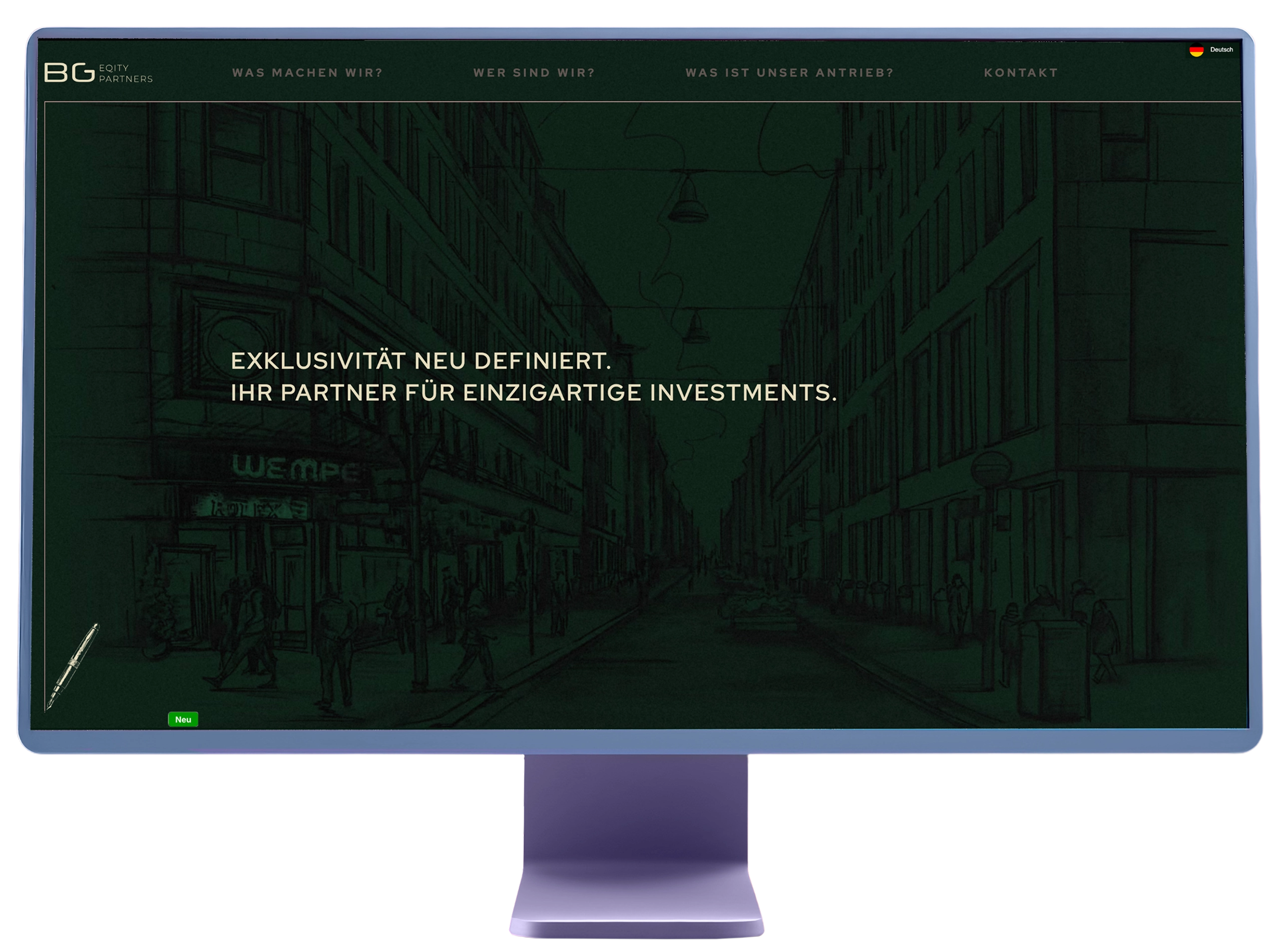 Einzigartiger
Online-Auftritt - so außergewöhnlich wie die Investments selbst